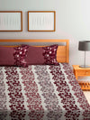 Maroon Double Bed Cover with 2 Pillow Covers