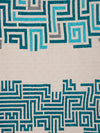 Romee Turquoise Blue Geometric Patterned Double Bed Cover With 2 Pillow Covers