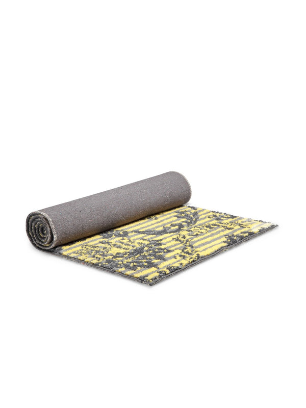 Yellow & Grey Microfiber Bed Runner