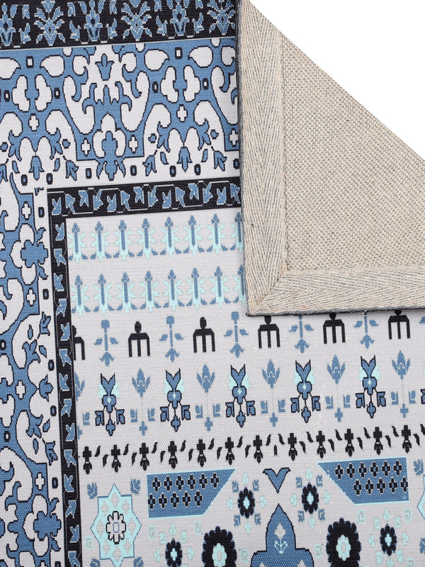 Blue Polyester Bed Runner