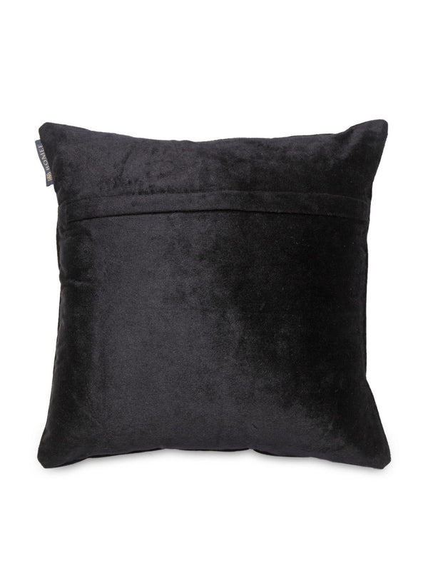 Black Set of 5 Velvet 16 Inch x 16 Inch Cushion Covers