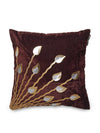 Leaves Design Floral 5 Piece Velvet Cushion Cover Set - 16" x 16", Multicolour