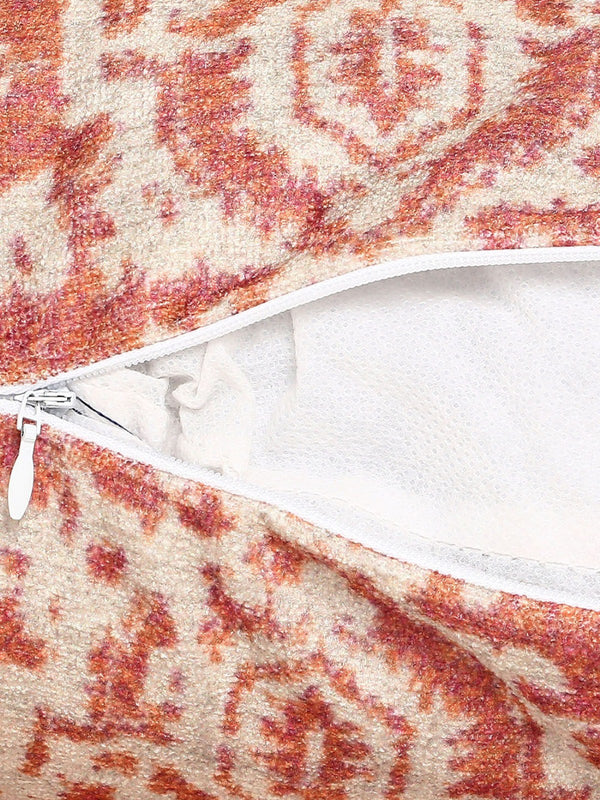 Soft Polyester Chenille Texture Abstract Cushion Cover 16x16 inch Set of 2 - Multicolor