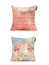 2 Piece Polyester Cushion Cover Set - 16" x 16", Multicolour