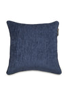 Soft Chenille Fabric Albert Plain Cushion Covers 16 inch x 16 inch, Set of 5 - Blue