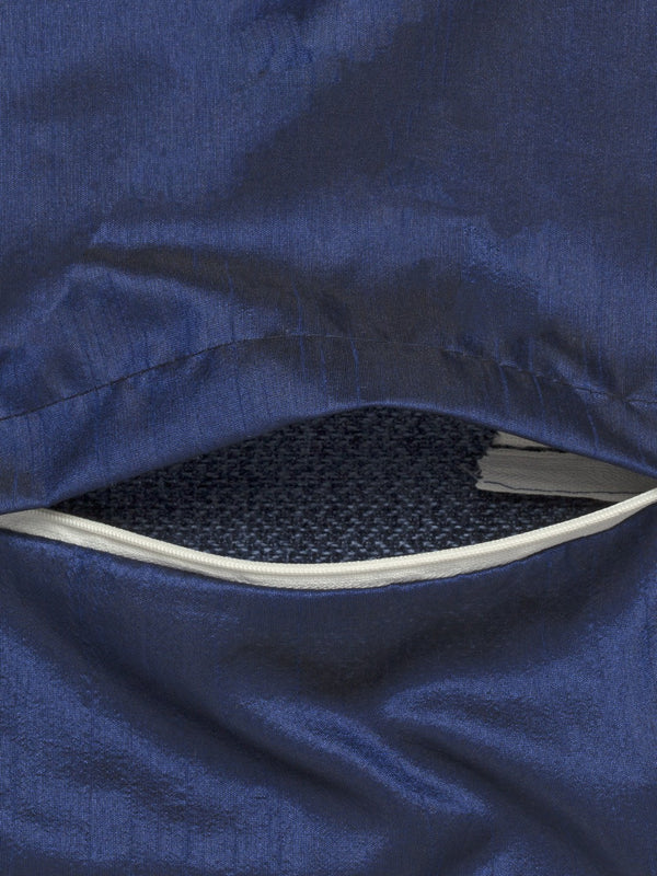 Soft Chenille Fabric Albert Plain Cushion Covers 16 inch x 16 inch, Set of 5 - Blue