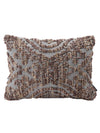 Brown & Grey Set of 2 Wool Tufted 12 Inch x 18 Inch Cushion Covers
