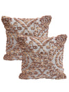 Brown & Grey Set of 2 Wool Tufted 18 Inch x 18 Inch Cushion Covers