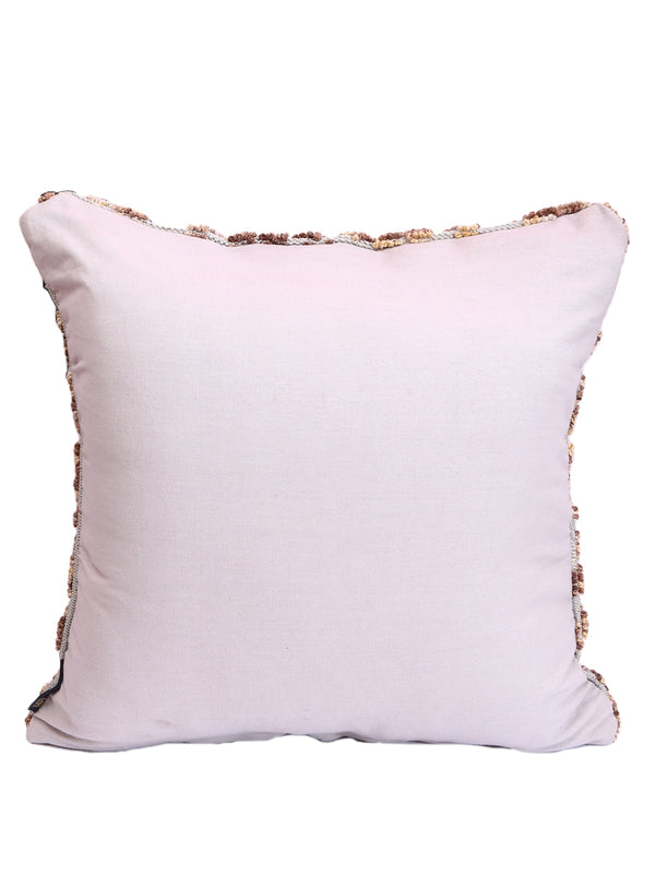 Brown & Grey Set of 2 Wool Tufted 18 Inch x 18 Inch Cushion Covers