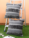 Grey Set of 2 Wool Tufted 18 Inch x 18 Inch Cushion Covers