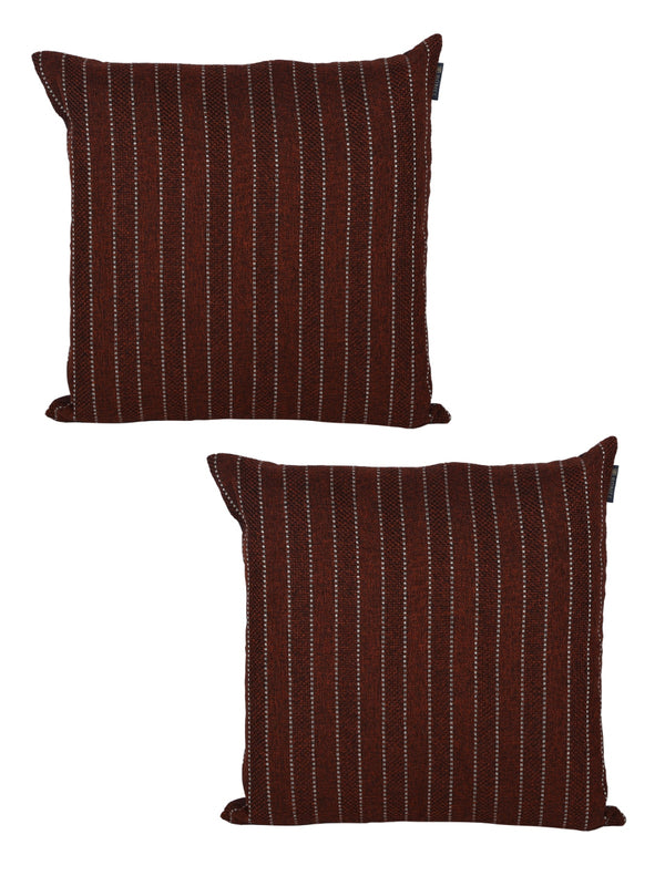 Coffee Brown Set of 2 Cushion Covers 24x24 Inch