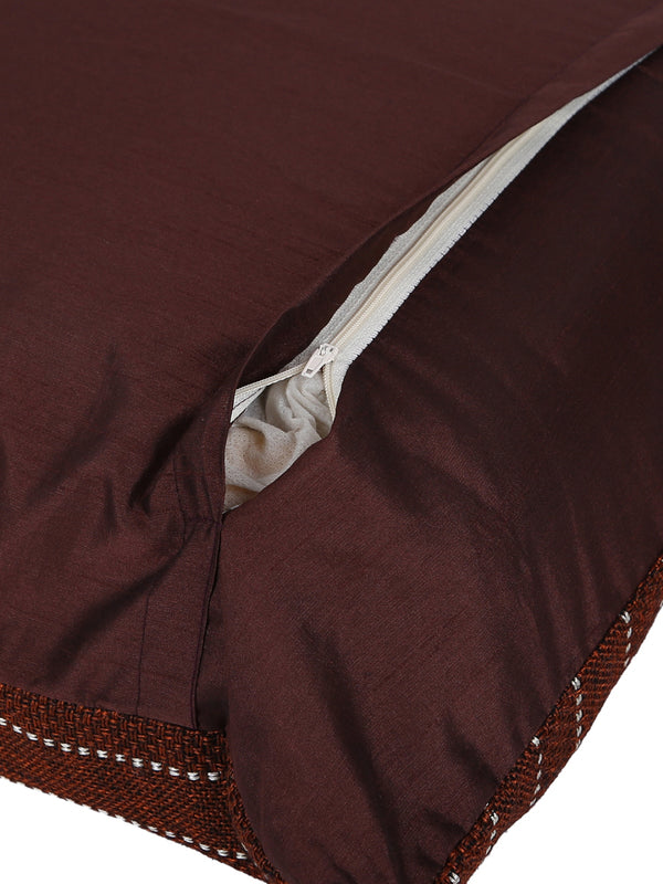 Coffee Brown Set of 2 Cushion Covers 24x24 Inch