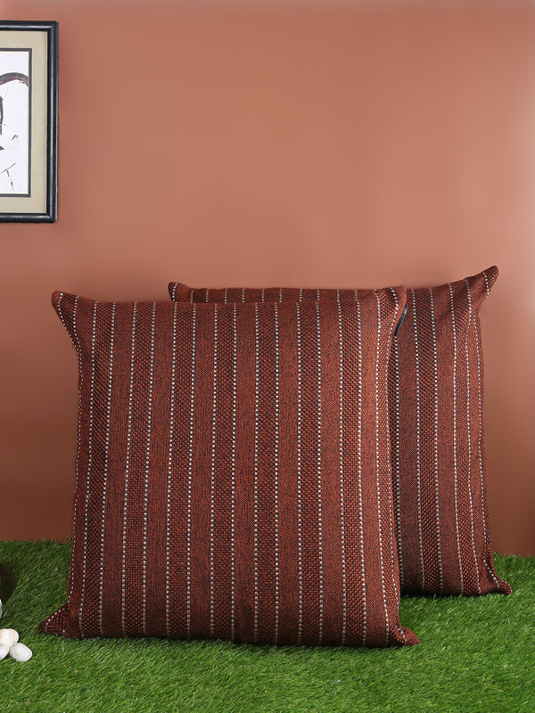 Coffee Brown Set of 2 Cushion Covers 24x24 Inch