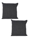 Black and Grey Set of 2 Cushion Covers 24x24 Inch
