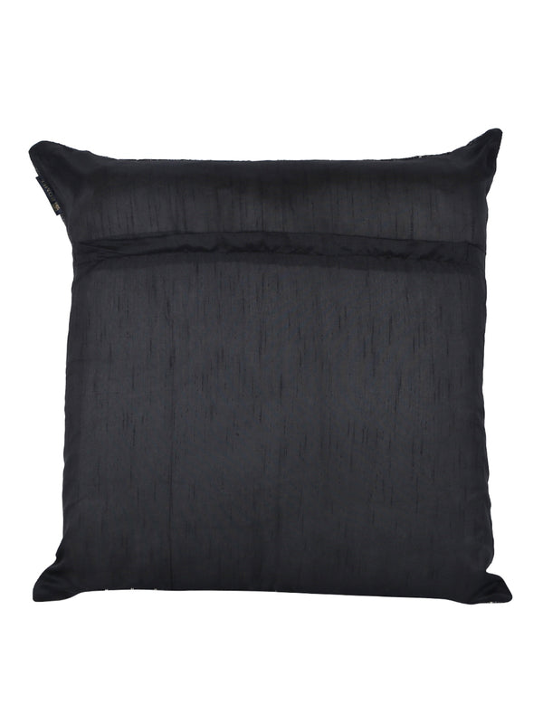 Black and Grey Set of 2 Cushion Covers 24x24 Inch