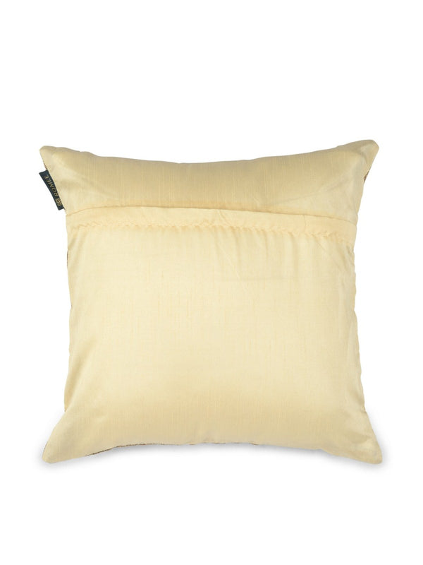 Soft Jute Polyester Fabric Solid Cushion Covers 16x16 Set of 5 - Beige