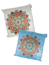 Blue and White Set of 2 Cushion Covers 24x24 Inch