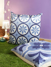 Blue and White Set of 2 Cushion Covers 24x24 Inch