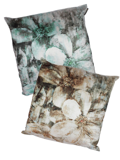 Green and Brown Set of 2 Cushion Covers 24x24 Inch