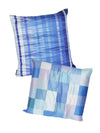 Blue and White Set of 2 Cushion Covers 24x24 Inch