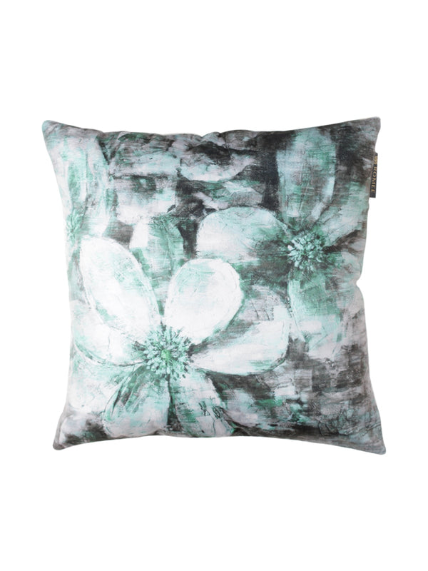 Polyester Velvet Fabric Floral Printed Cushion Cover 16x16 Set of 5 - Multicolor