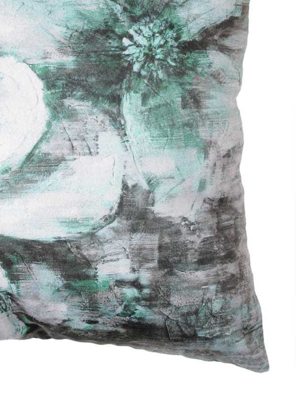 Polyester Velvet Fabric Floral Printed Cushion Cover 16x16 Set of 5 - Multicolor