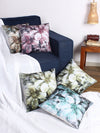 Polyester Velvet Fabric Floral Printed Cushion Cover 16x16 Set of 5 - Multicolor