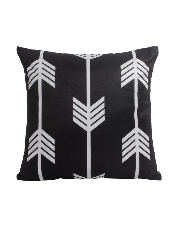 Black & White Set of 5 Velvet 16 Inch x 16 Inch Cushion Covers