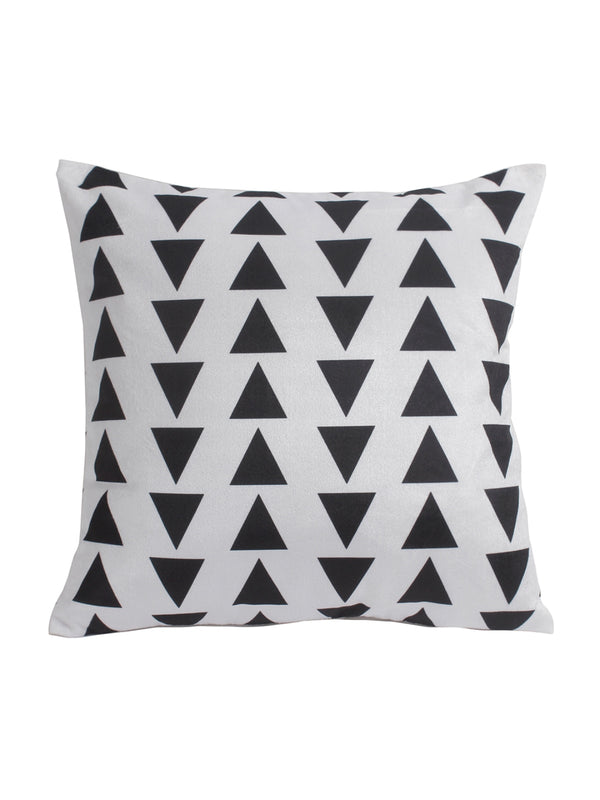Black & White Set of 5 Velvet 16 Inch x 16 Inch Cushion Covers