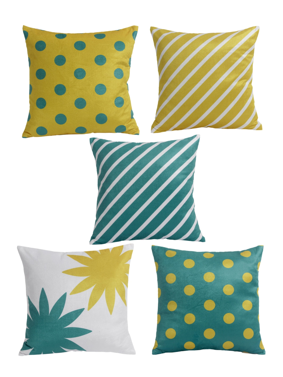 Multicolour Set of 5 Cushion Covers