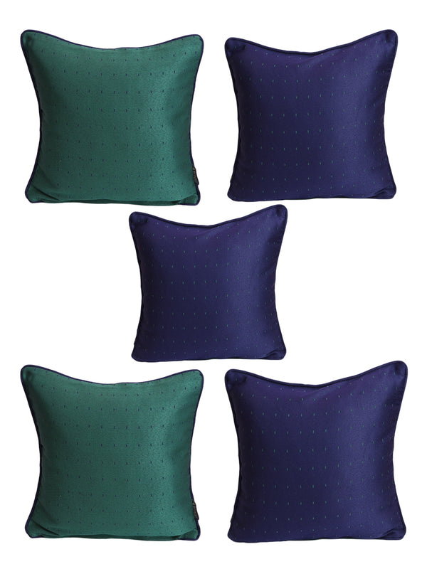 Green & Blue Set of 5 Cushion Covers
