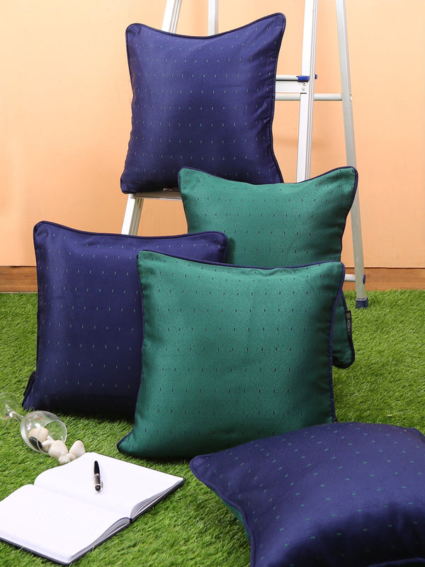 Green & Blue Set of 5 Cushion Covers