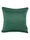 Soft Polyester Textured Designer Plain Cushion Covers 16 inch x 16 inch Set of 5 - Green