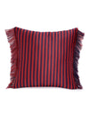 Soft Polyester Textured Striped Designer Cushion Covers 16 inch x 16 inch Set of 5 - Maroon & Navy Blue
