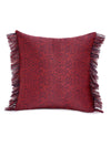 Soft Polyester Textured Designer Plain Cushion Covers 16 inch x 16 inch Set of 5 - Maroon