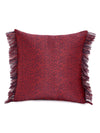 Soft Polyester Textured Designer Plain Cushion Covers 16 inch x 16 inch Set of 5 - Maroon