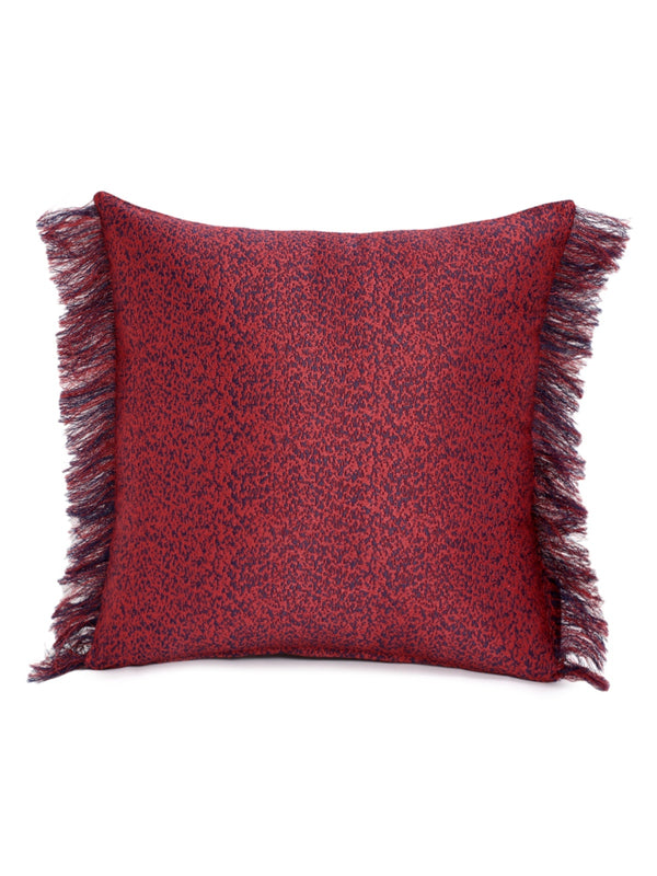 Soft Polyester Textured Designer Plain Cushion Covers 16 inch x 16 inch Set of 5 - Maroon