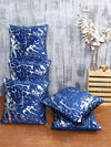 Blue Set of 5 Polyester 16 Inch x 16 Inch Cushion Covers