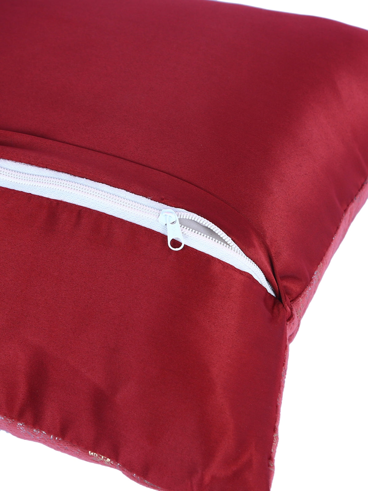 Maroon Set of 3 Polyester 16 Inch x 16 Inch Cushion Covers