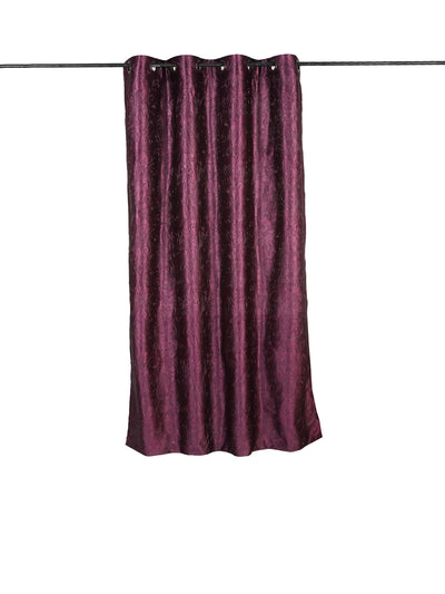 Romee Purple Long Crush Set of 1 Curtain Door Curtains