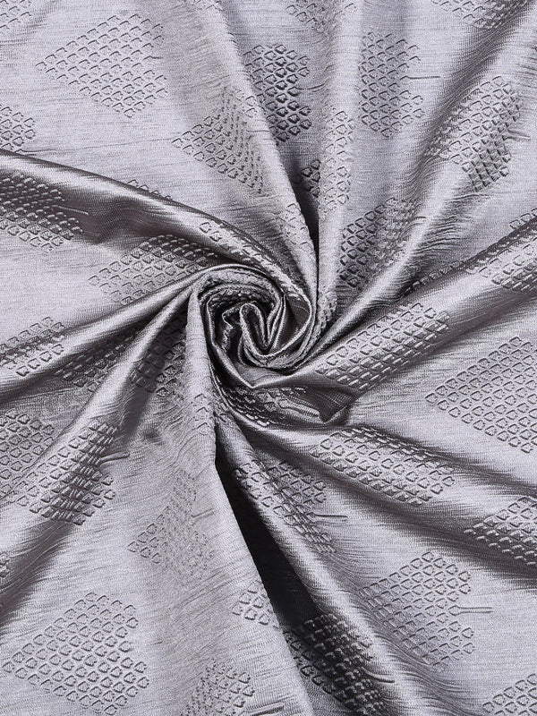 Romee Grey Leafy Patterned Set of 1 Door Curtains