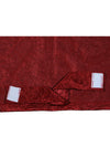 Romee Maroon Damask Patterned Set of 1 Door Curtains