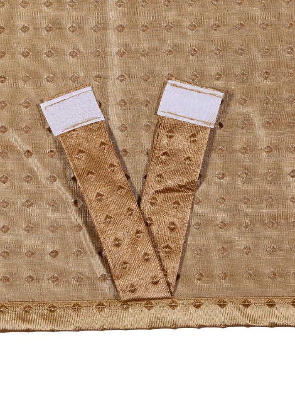 Romee Gold Ethnic Motifs Patterned Set of 1 Door Curtains