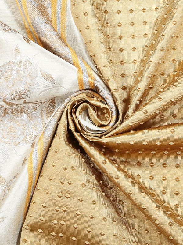 Romee Gold Ethnic Motifs Patterned Set of 1 Door Curtains