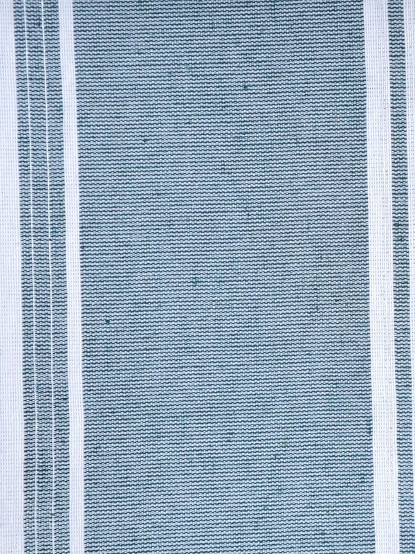 Green & White Set of 2 Stripes Room Darkening Door Curtain