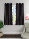 Romee Coffee Brown Tree Patterned Set of 2 Window Curtains