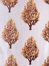 Romee Beige Tree Patterned Set of 2 Door Curtains