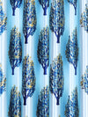 Romee Sky Blue Tree Patterned Set of 2 Door Curtains