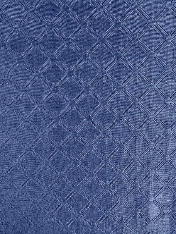 Romee Royal Blue Geometric Patterned Set of 2 Door Curtains
