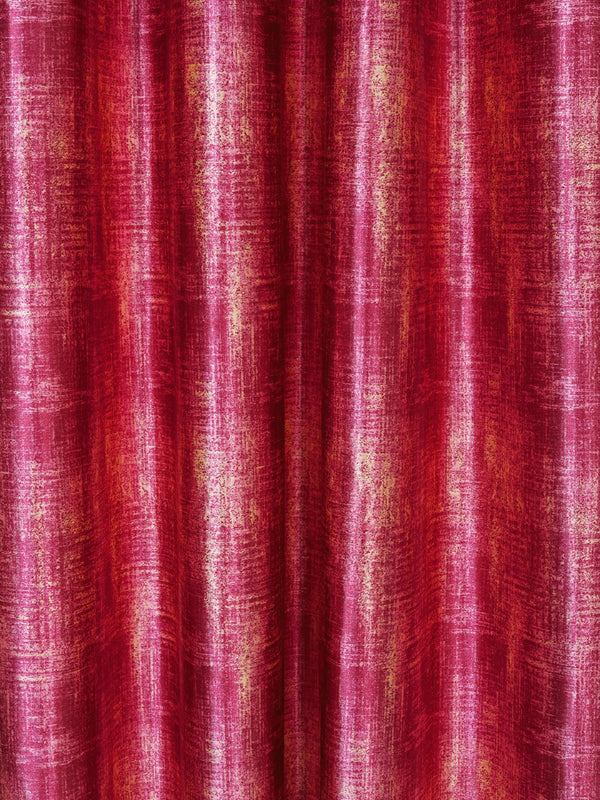 Romee Pink Texture Patterned Set of 2 Door Curtains